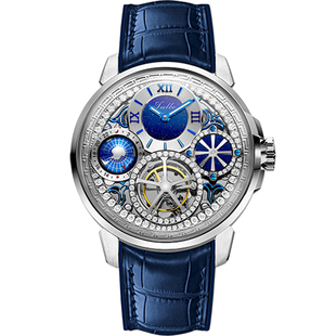 TIELBO/天舶715陀飞轮手表机械机芯真皮防水男士时尚手腕表