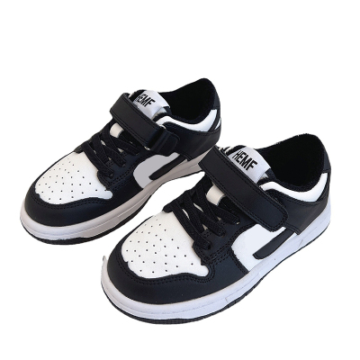 儿童板鞋春秋新款黑白熊猫休闲鞋