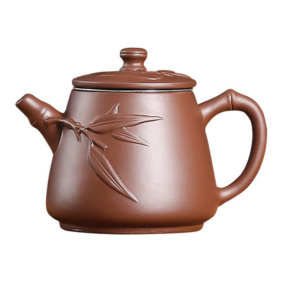 朱泥手工不锈钢过滤宜兴紫砂壶