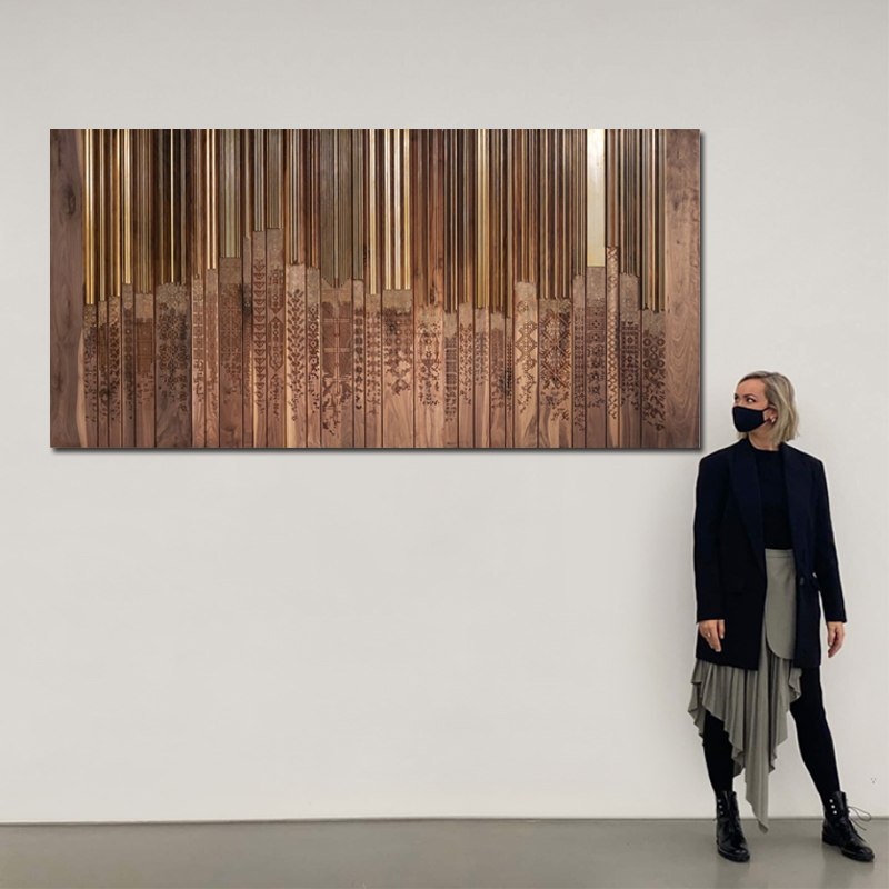 酒店大堂装饰画胡桃木手工雕刻民族泰姬陵高级艺术装置背景墙挂画