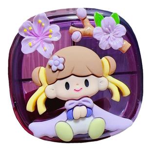 卡通古风小款药盒便携式一日三餐随身携带药物家用药品分装收纳盒