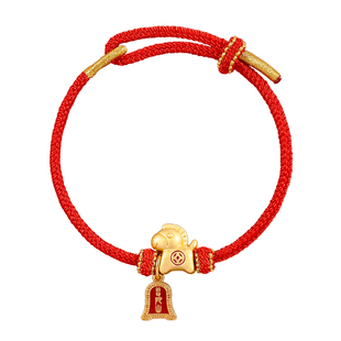 普陀山2026马年本命年马上有钱红绳手链男女招财进宝小马手绳礼物