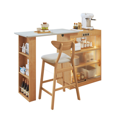 志光吧台餐边柜实木岩板