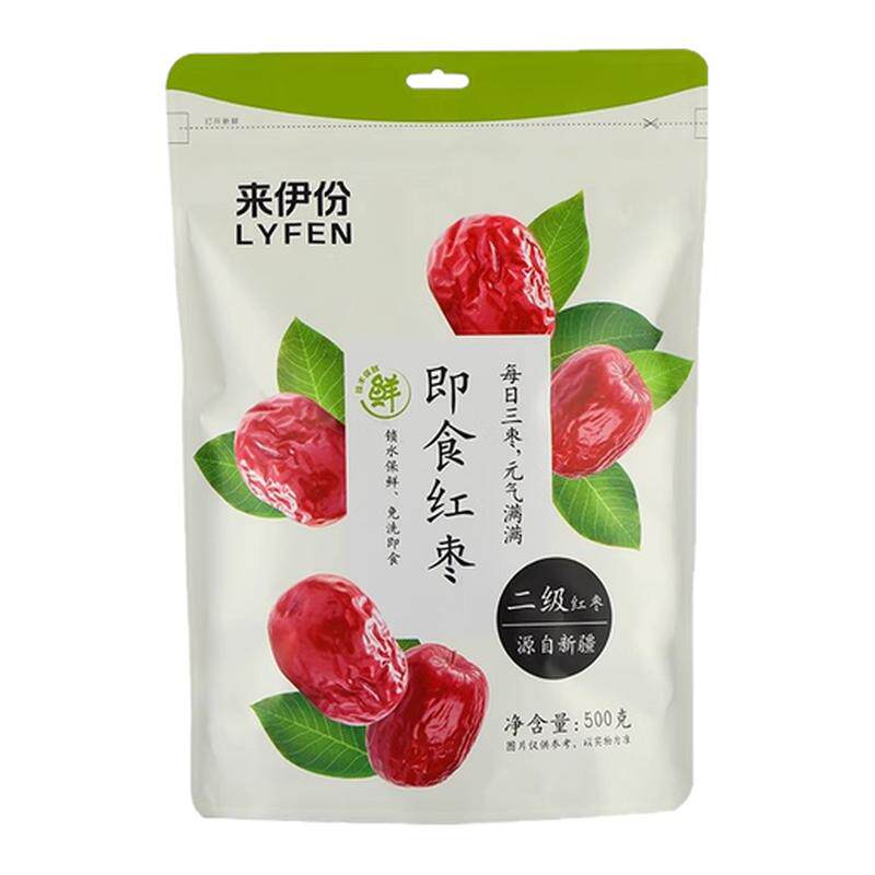 来伊份即食红枣500g新疆大灰枣