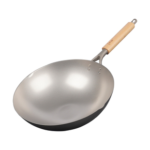 福妻无涂层纯钛炒锅30cm不粘锅超轻0.76kg家用厨房钛锅炒菜锅