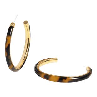 【新年礼物】赵露思同款玳瑁色豹纹圈圈耳环女款耳圈爆款小众耳饰