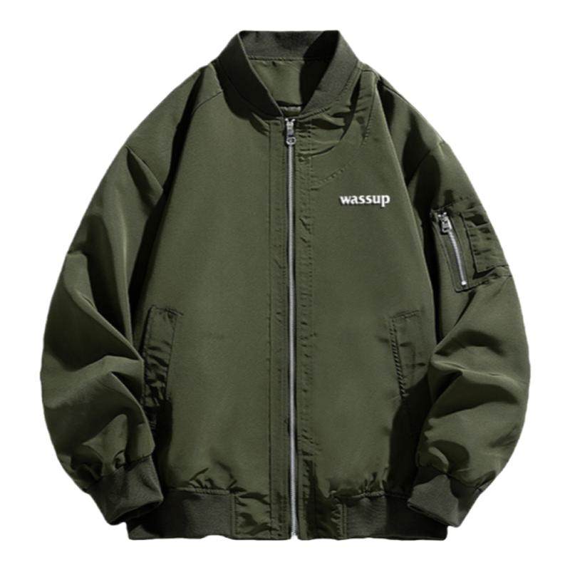 飞行夹克工装潮牌男士外套WASSUP