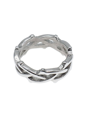 男生钛钢小众设计缠绕戒指