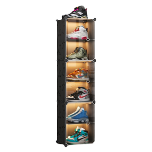 鞋盒收纳盒透明折叠鞋架aj仿亚克力塑料球鞋子收纳神器省空间鞋柜