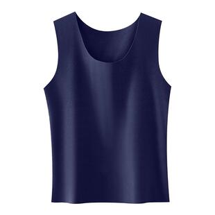 爱戴男士保暖背心2025新款春季亲肤柔软舒适贴身无痕纯色打底上衣