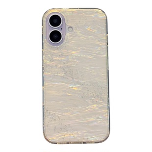 星空贝壳纹闪粉适用于iPhone17手机壳新款苹果17promax透明16plus亚克力全包15少女14高级感13拼色12防摔女