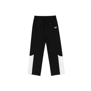 美国EVERLAST拳击美式运动裤美式高街黑白撞色男女款排扣直筒长裤