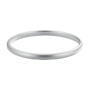 顺钦银楼S9999纯银手镯女磨砂足银镯子本命年配饰银饰银手环