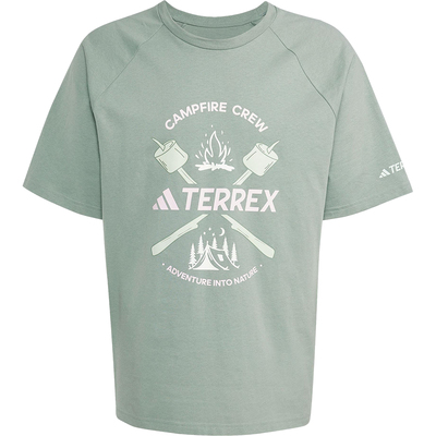 Adidas/阿迪达斯正品2025夏季款男士宽松印花运动短袖JI8316