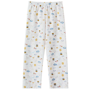 红豆女士绵绸睡裤清新甜美直筒长裤单条裤A类夏季薄款外穿家居裤