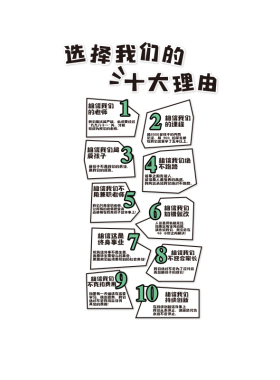 家长公约教育培训机构墙面装饰文化贴教室布置托管班前台背景中心