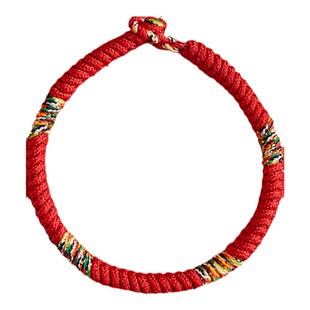 2026年本命年太岁红绳手链红色金刚结手绳女百解护身符手工编织绳