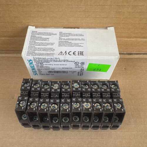 1 BOX SIEMENS 3SB3400-0A CONTACT BLOCK 1NO 1NC ( 1 BOX10PCs)