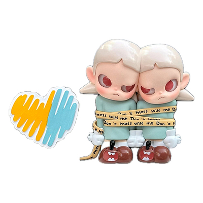 泡泡玛特车载香薰ZSIGA双子汽车摆件特斯拉出风口夹可爱装饰饰品