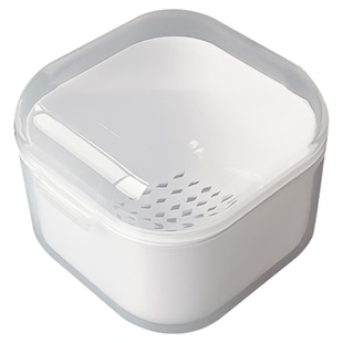 卡妞打磨头消毒盒双层过滤加厚清洁盒便携式收纳盒美甲工具