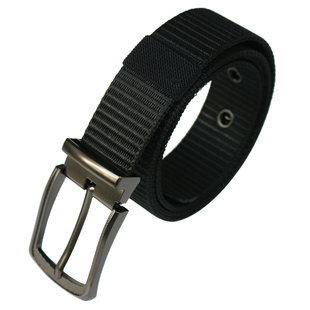 皮带男 多孔帆布尼龙针扣腰带可拆针扣军训武术训练3.5厘米宽裤带
