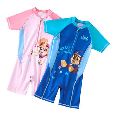 汪汪队儿童连体防晒泳衣