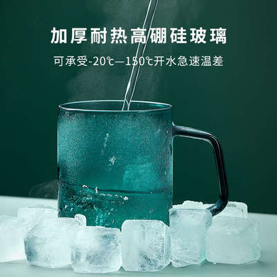 玻璃杯带把手耐高温高2025新款茶水分离办公室带盖喝水花茶泡茶杯