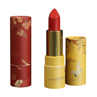 花喆故宫廷风纸质口红管 古典仙鹤原创手工红黄绿蓝色空管壳12.1