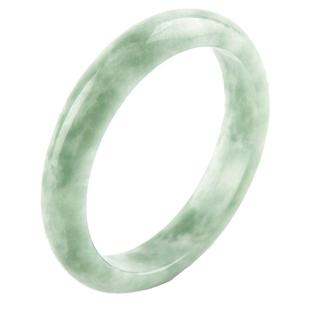 天然正品A货翡翠色旺夫真玉手镯女款贵州翠浅绿飘花碳酸盐质玉镯