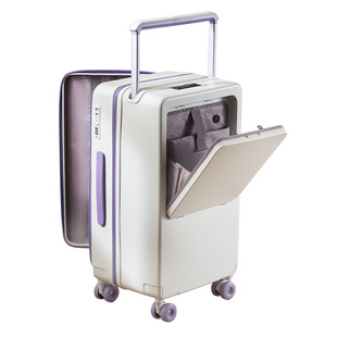 2026新款热卖宽拉杆侧开盖行李箱女男生前置开口旅行拉杆密码箱子