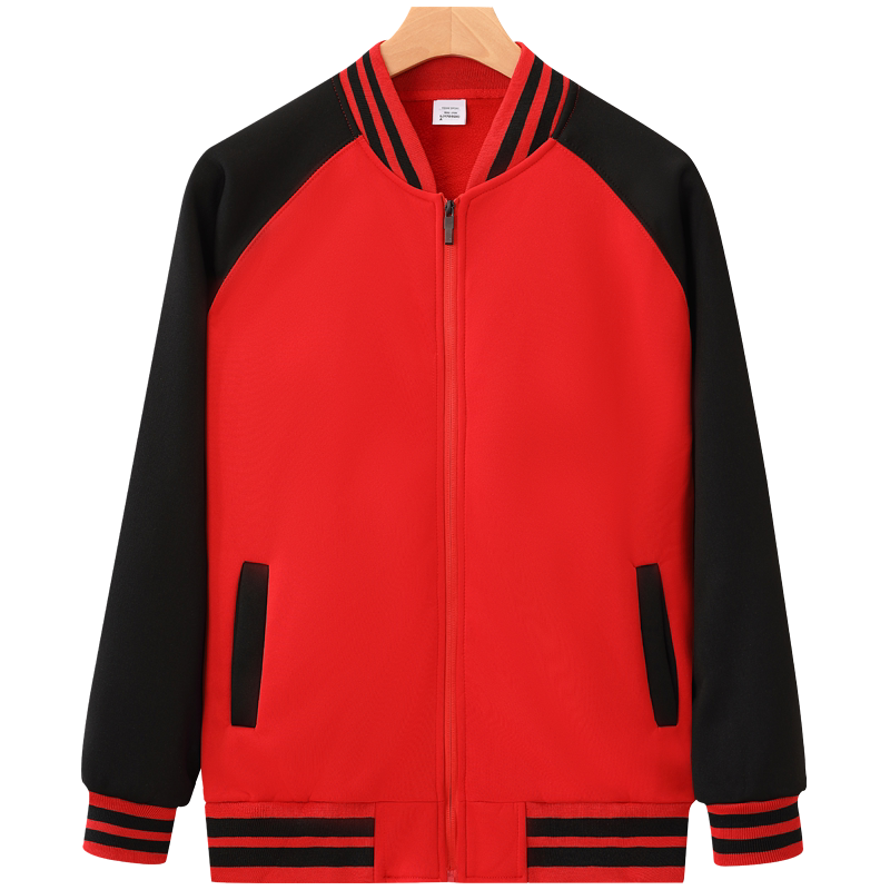 棒球服卫衣定制印logo字秋冬款工服长袖外套订制团建刺绣diy图片