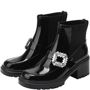 关晓彤同款73hours女鞋怦怦跳25冬季新款厚底切尔西靴女高跟短靴