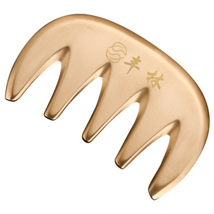 丰林纯黄铜头部经络梳头疗头皮专用按摩梳颈部乳腺胸腺刮痧板正品