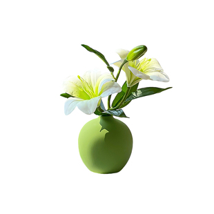 情绪稳定小花瓶百合假花仿真花摆设茶几餐桌花艺装饰品桌面摆件