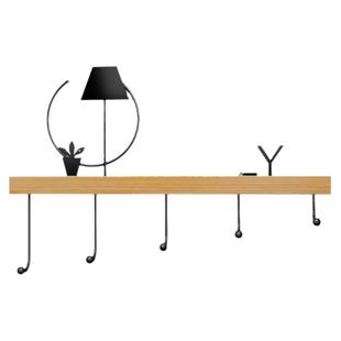 现代简约创意玄关钥匙书包挂衣钩进门后挂衣架墙上壁挂收纳免打孔