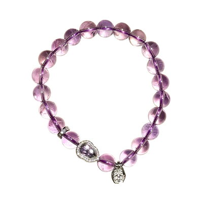 方糖家好运紫水晶葫芦纯银手串