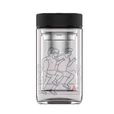 进口耐热玻璃滤网随身便携水杯