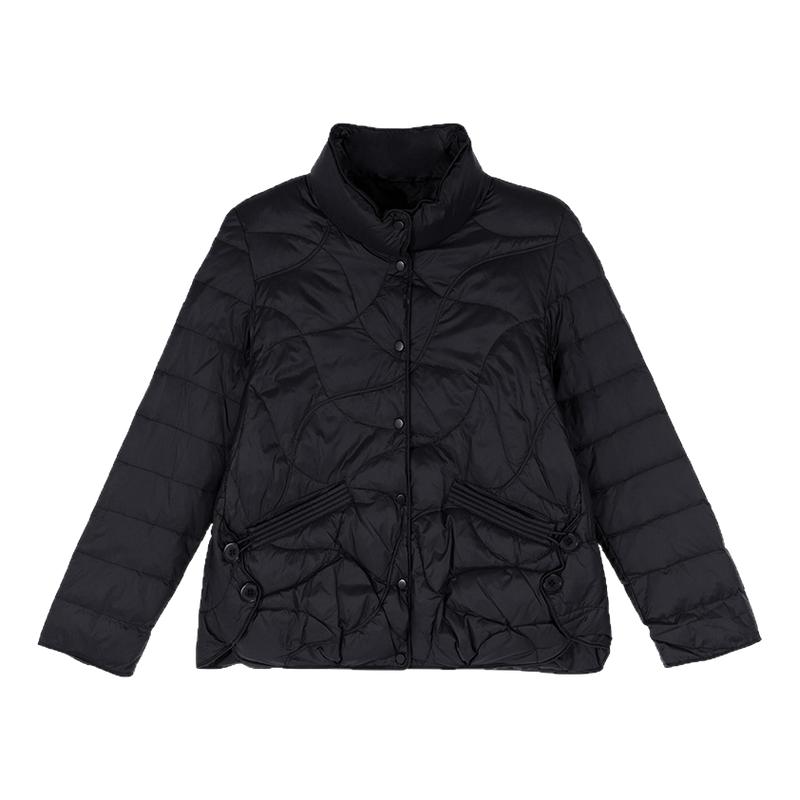 冬季轻薄白鸭绒内胆羽绒棉服女