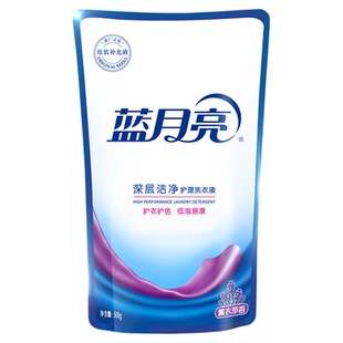 蓝月亮深层洁净护理洗衣液护衣护色薰衣草香补充装500g袋装低泡