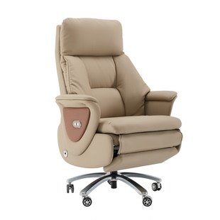 顾家家居电动按摩老板椅可躺午休办公椅舒适久坐电脑椅真皮靠背椅