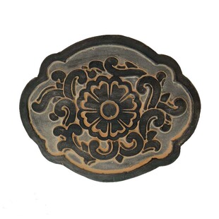 仿古异形瓦当 欢乐喜庆牡丹纹饰 拓片模具汉砖拓印拓片传拓陶器