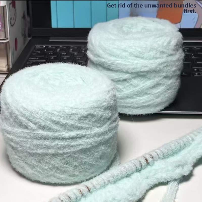 云朵绵绵线围巾手工diy毛线棒针编织秋冬保暖围脖礼物送男女朋友