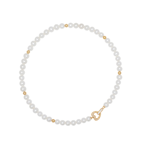 Fellala/翡拉拉「缎带」系列优雅气质淡水珍珠项链女高级感锁骨链