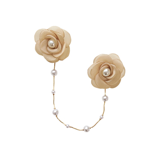 窗帘配饰手工珍珠花朵胸花胸针高档女别针西装毛衣饰品山茶花领饰