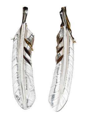 菊地健通用银羽毛吊坠