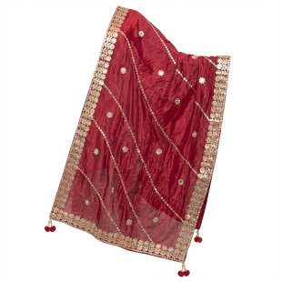 印度民族风装饰真丝混纺印巴绣花大围巾舞蹈白色红色金色披肩