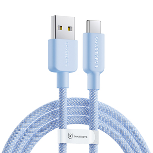 闪魔type-c数据线100W超级快充6a适用华为荣耀小米安卓手机40w66w蓝牙耳机充电器5a线usb转typec加长tpyec线