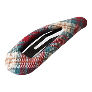 川野日韩红格纹水滴方形bb夹新款简约时尚侧边碎发小夹子头饰发饰