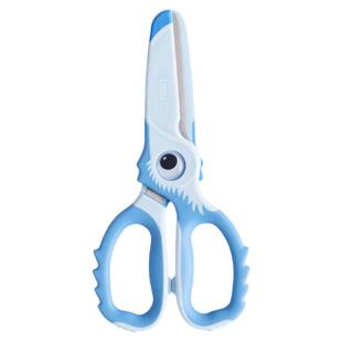 得力儿童剪刀小型小学生安全手工幼儿园剪纸刀圆头花边剪刀便携不伤手高颜值迷你美工包边带保护套多功能简单