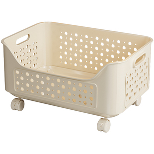 柜下脏衣篓家用带轮脏衣服收纳筐浴室卫生间收纳神器推车洗衣篮子
